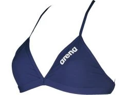 Arena Solid Tie Back Top Schwimmbikini Oberteil - 36 Navy/white