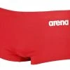 Arena Solid Squared Short Badehose Low Waist - 3 Red/white