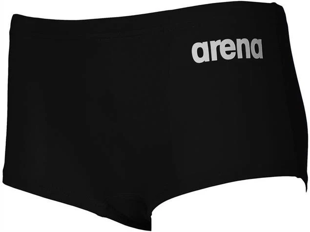 Arena Solid Squared Short Jungen Badehose Low Waist - 128 Black/white