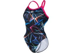 Arena Allover Badeanzug Challenge Back - 38 Black Multi/freak Rose