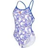 Arena Allover Badeanzug Lace Back - 34 Neon Blue/multi