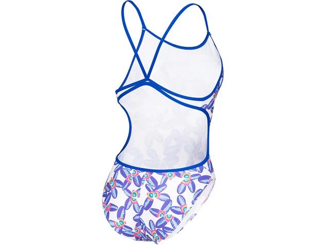 Arena Allover Badeanzug Lace Back - 34 Neon Blue/multi - Image 2