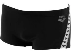 Arena Barring Squared Badehose - 3 Black/metallic Silver