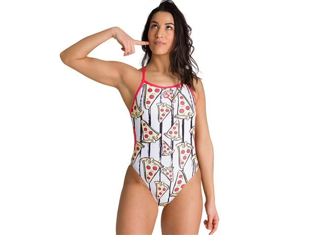 Arena Crazy Pizza Badeanzug Lace Back - 36 Black/fluo Red 6 Arena Crazy Pizza Badeanzug Lace Back - 36 Black/fluo Red – Bild 4