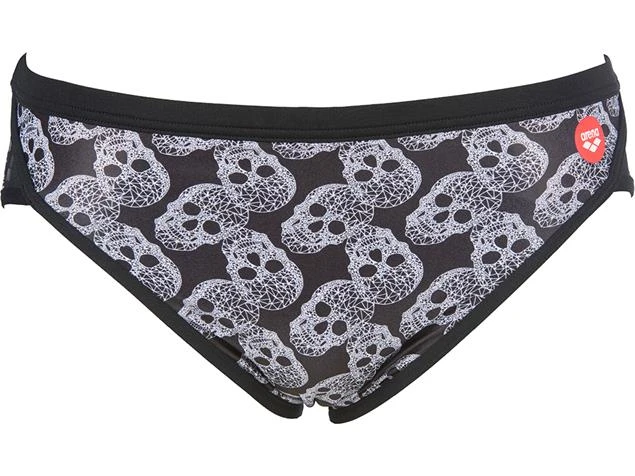 Arena Crazy Pop Skulls Brief Badehose - 3 Black/multi - Image 2