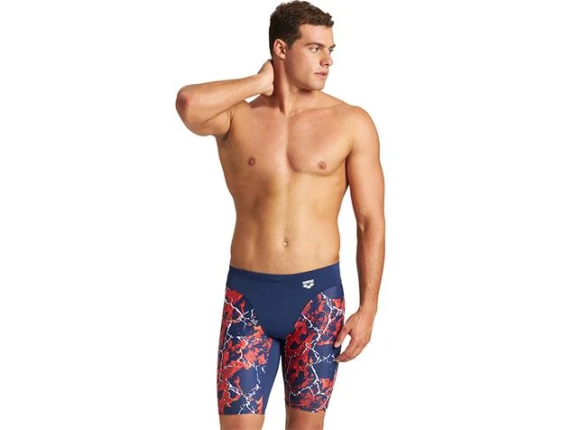 Arena Earth Texture Jammer Badehose - 7 Navy/red Multi - Image 3