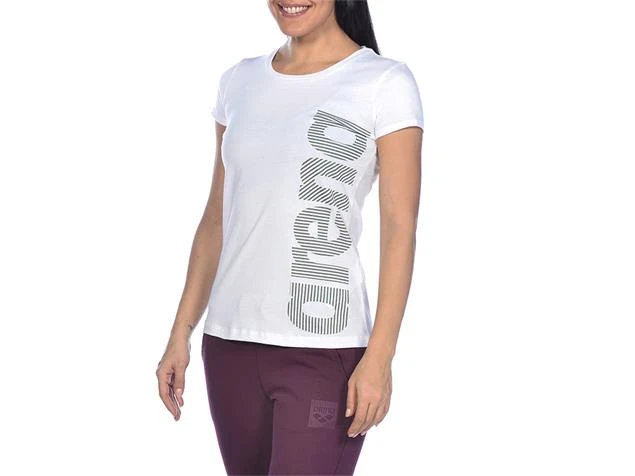 Arena Gym Damen Tee Logo Driven T-Shirt - S White - Image 3