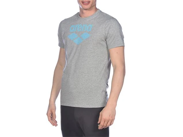Arena Gym Herren Tee Logo Driven T-Shirt - S Medium Grey Melange - Image 3