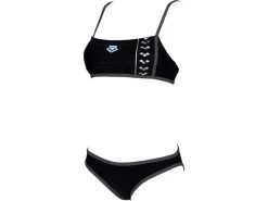 Arena Icons Bandeau Schwimmbikini - 36 Black/asphalt