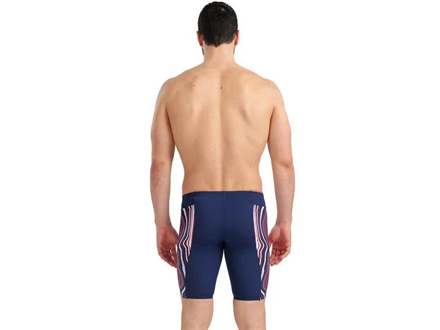 Arena Marbled Jammer Badehose - 3 Navy/red Multi - Image 4