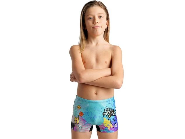 Arena Placement Jungen Badehose - 128 Black/multi - Image 3