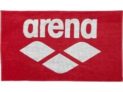 Arena Pool Soft Towel Baumwoll Handtuch 150x90 Cm - Red/white