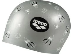Arena Poolish Moulded Silikon Badekappe - Rocket Silver