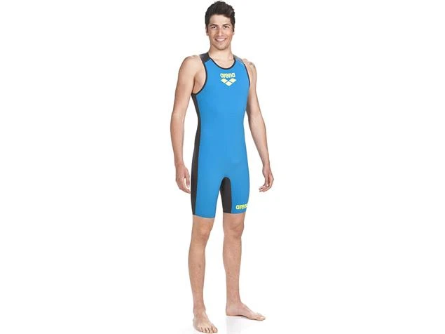 Arena Powerskin Trisuit Carbon Speedsuit Einteiler Rear Zipper - XL Fast Blue/grey