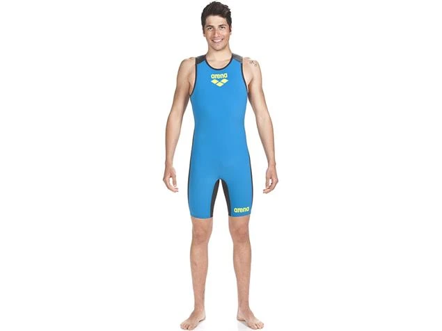 Arena Powerskin Trisuit Carbon Speedsuit Einteiler Rear Zipper - XL Fast Blue/grey – Bild 2