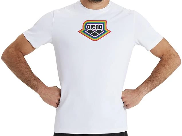 Arena Pride Logo T-Shirt - M White/multi 3 Arena Pride Logo T-Shirt - M White/multi