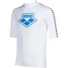Arena Rash Vest S/S Shirt Men Sun Protection - M White