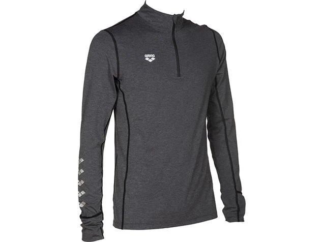 Arena Run Herren Thermal Long Sleeve Laufshirt - S Black Melange