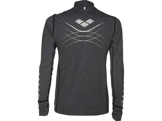 Arena Run Herren Thermal Long Sleeve Laufshirt - S Black Melange - Image 3