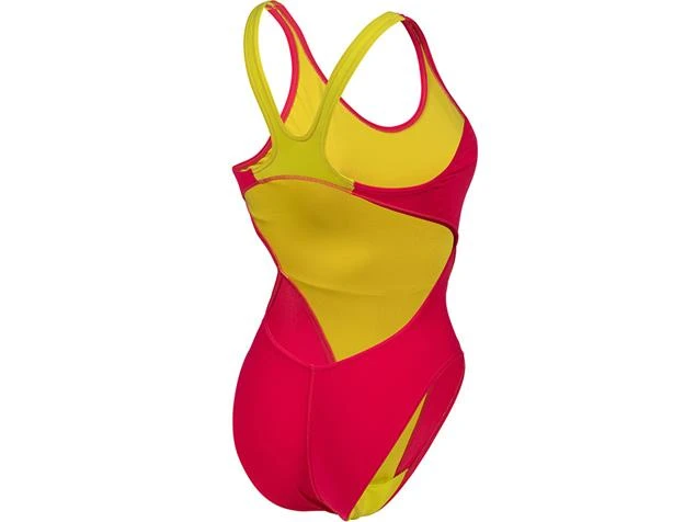 Arena Solid High Badeanzug Swim Tech Back - 42 Freak Rose/soft Green - Image 2