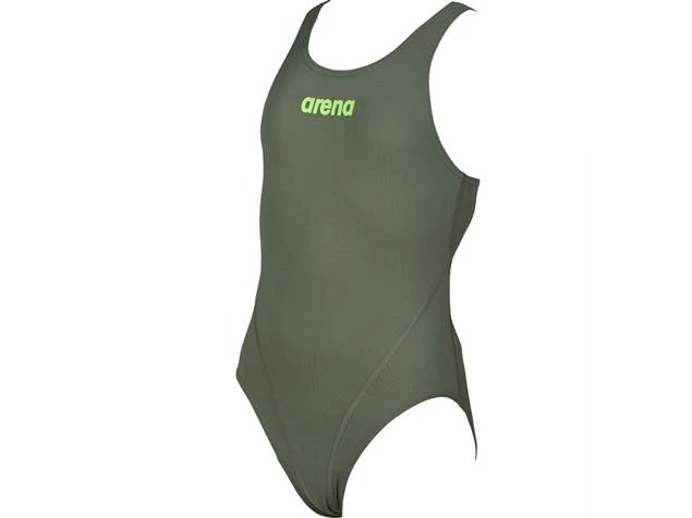 Arena Solid Youth Mädchen Badeanzug Swim Tech Back - 140 Army/shiny Green 3 Arena Solid Youth Mädchen Badeanzug Swim Tech Back - 140 Army/shiny Green