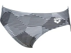Arena Striped Geo Brief Badehose - 4 Black/multi