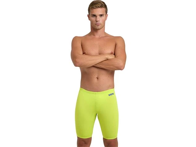 Arena Team Solid Jammer Badehose - 3 Soft Green/neon Blue - Image 3