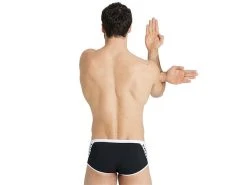 Arena Team Icons Solid Low Waist Badehose - 4 Black/white -Arena Online Team20Icons20Solid20LW20Badehose bkwhite 4