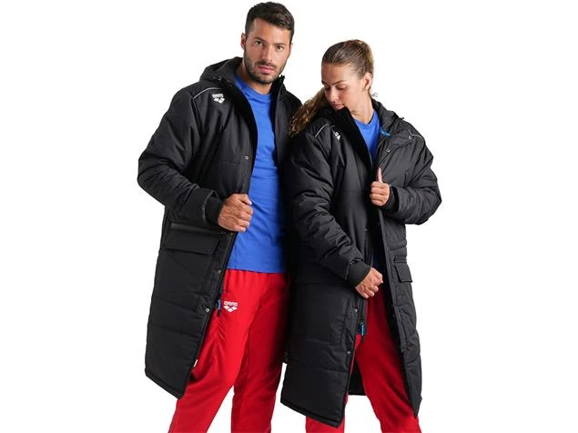 Arena Team Line Unisex Parka Wärmemantel 004914 - XXL Black - Image 3