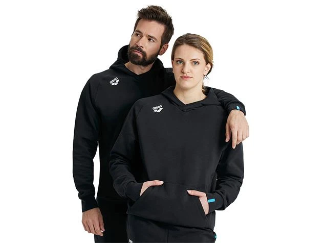 Arena Team Line Unisex Kapuzenpullover 004904 - M Black – Bild 3