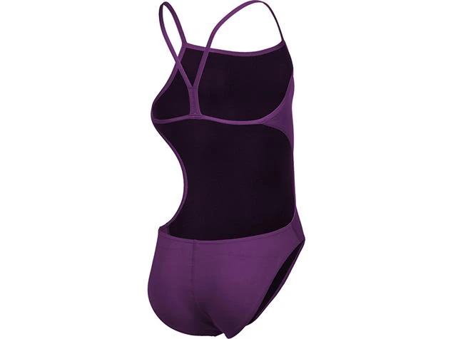 Arena Team Solid Mädchen Badeanzug Challenge Back - 128 Plum/white 4 Arena Team Solid Mädchen Badeanzug Challenge Back - 128 Plum/white – Bild 2