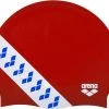 Arena Icons Team Stripe Silikon Badekappe - Red