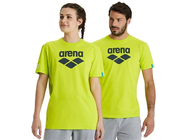 Arena Unisex Cotton Logo T-Shirt - XXL Lime Soda - Image 3