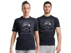 Arena Unisex Cotton Logo T-Shirt - M Navy 8 Arena Unisex Cotton Logo T-Shirt - M Navy -Arena Online Unisex20Cotton20Logo20T Shirt nav 3