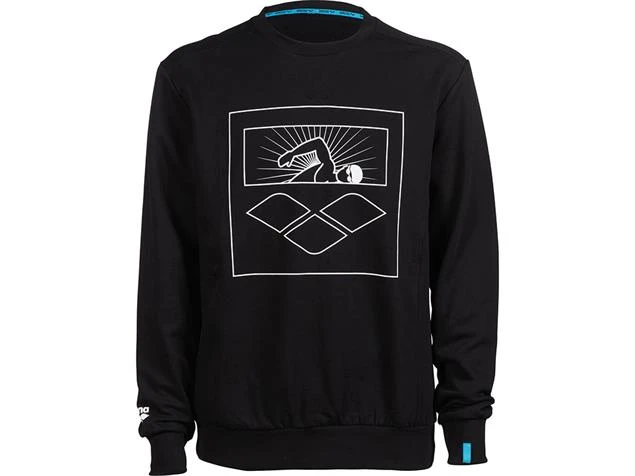Arena Unisex Crew Logo Sweatshirt - S Black