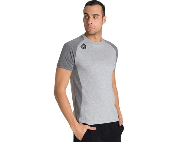 Arena Workout Unisex TE Panel T-Shirt - XL Medium Grey Melange - Image 3