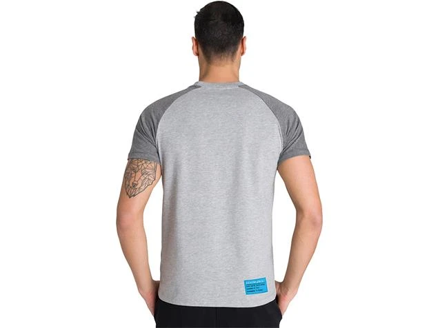 Arena Workout Unisex TE Panel T-Shirt - XL Medium Grey Melange - Image 4