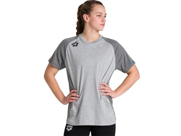 Arena Workout Unisex TE Panel T-Shirt - XL Medium Grey Melange - Image 5