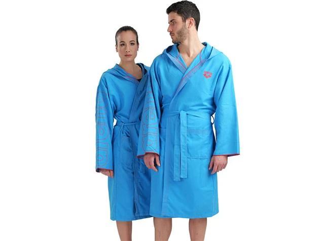 Arena Zeal Plus Unisex Mikrofaser Bademantel - XS Blue/red - Image 3